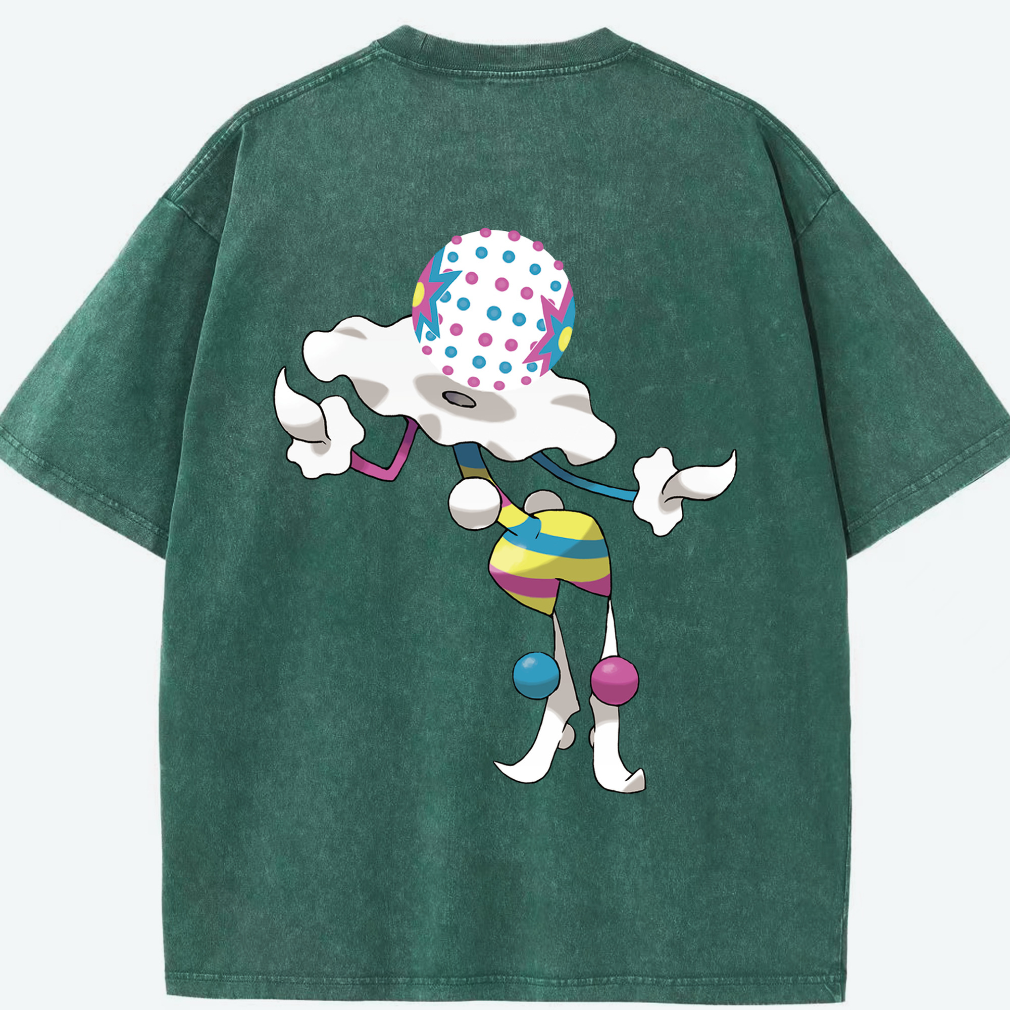 （画像用） ポケットモンスター Pokémon 綿100% ヴィンテージ風 半袖Tシャツ（背面プリント）